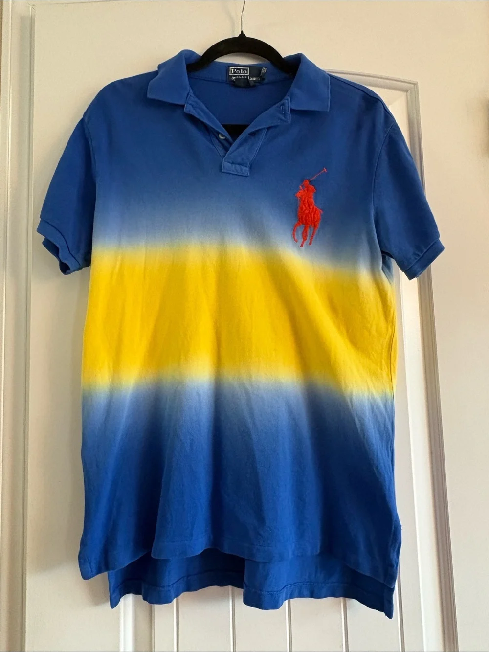 Blue, Yellow & Red Gradient Polo